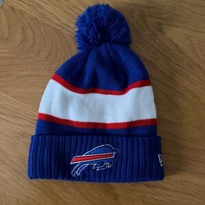 New Era Cap Buffalo Bills NFL Pom Beanie Knit with Logo Patch